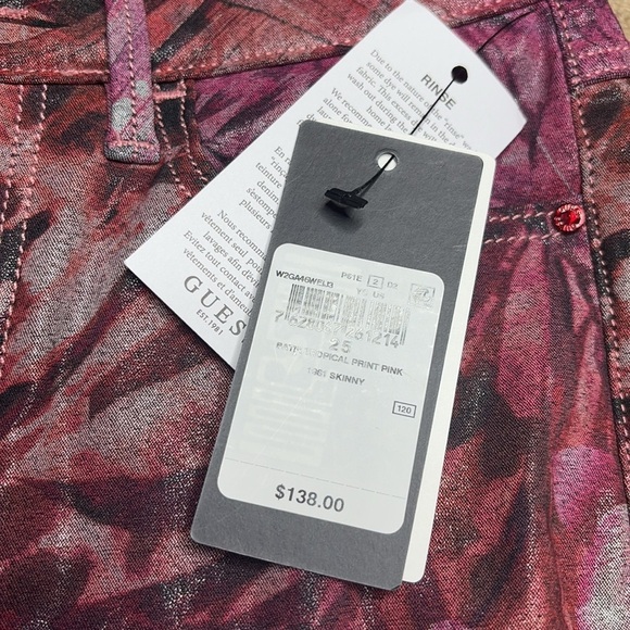 GUESS 1981 Printed Skinny Jeans Size 25 - Picture 5 of 11